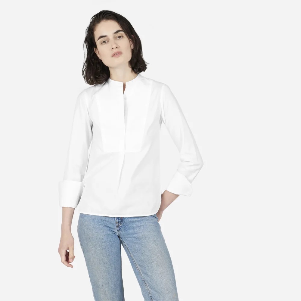 Everlane The Japanese Oxford White Bib Shirt